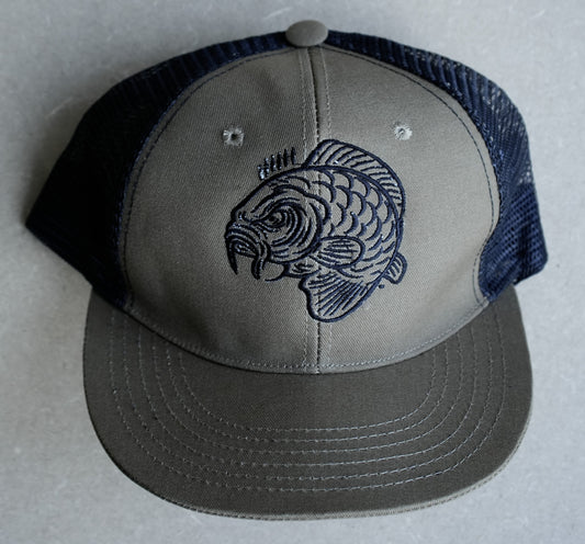 Angry Carp Snapback Cap Beige