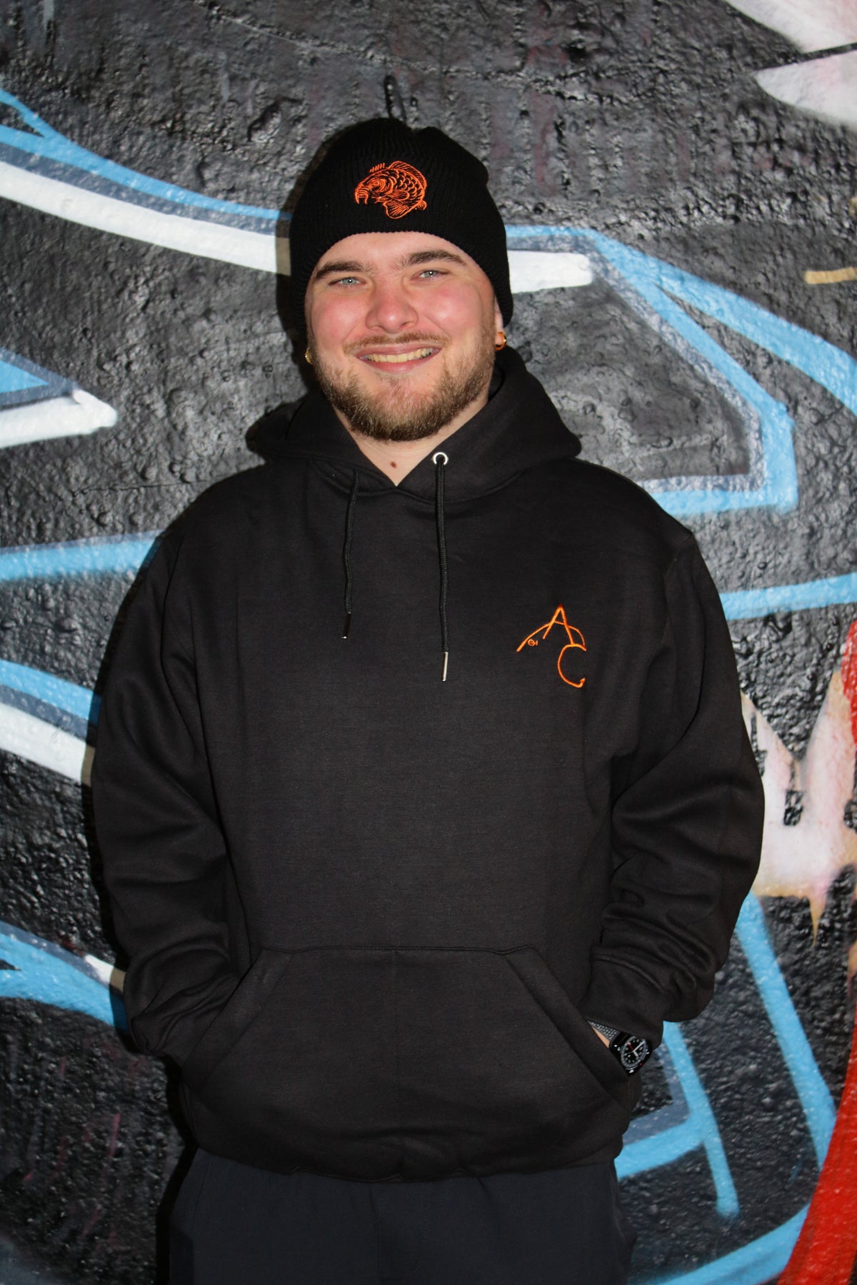 Angry Carp Hoodie Zwart | Angry Carp Crew
