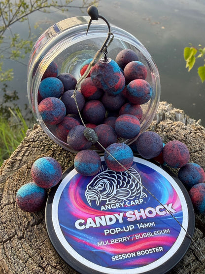 Candy Shock 14mm Pop-ups – Zoete & Opvallende Hookbait voor Karpervissen