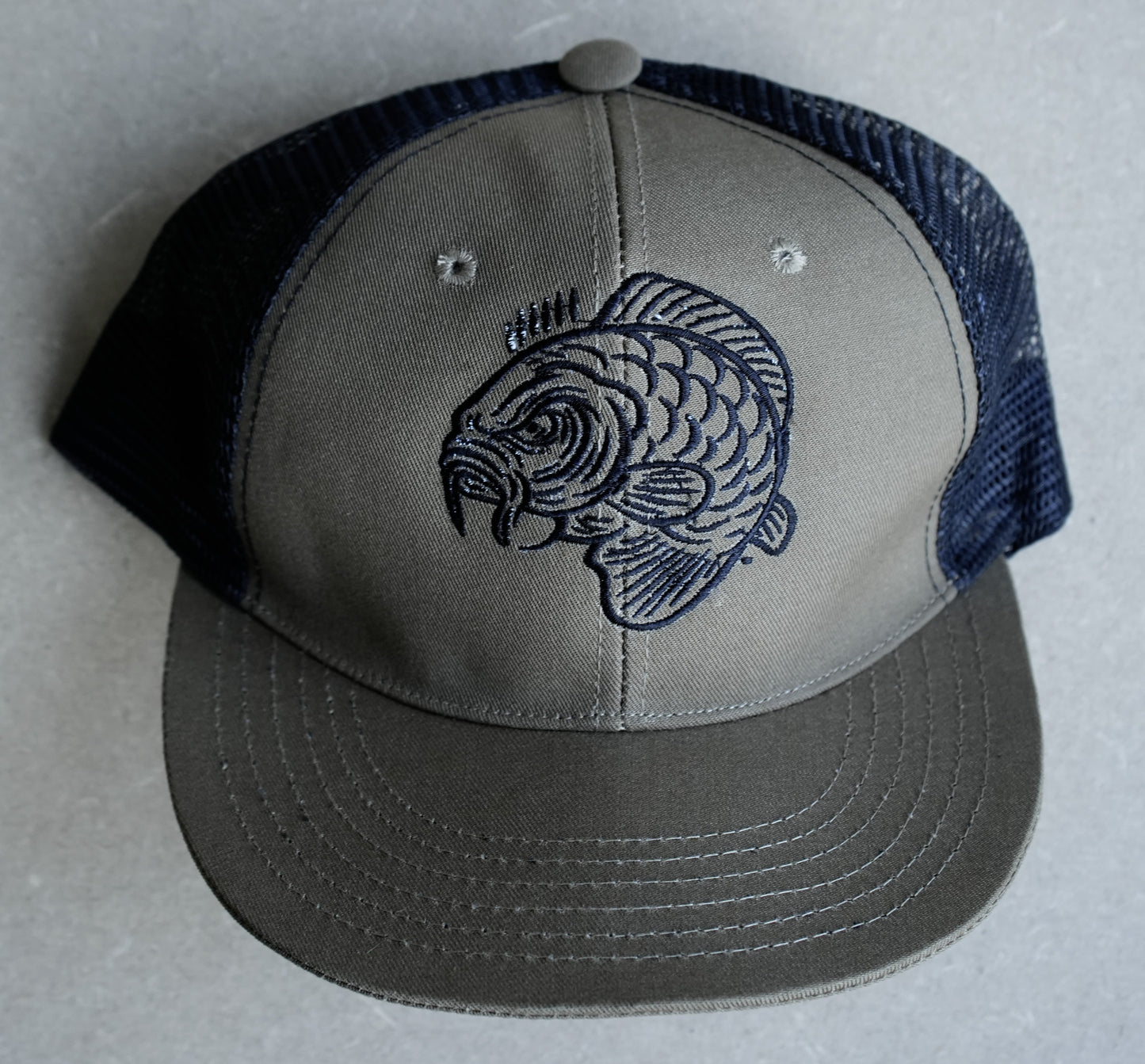 Angry Carp Snapback Cap Beige