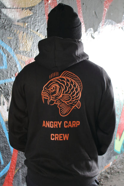 Angry Carp Hoodie Zwart | Angry Carp Crew