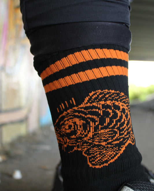 Carp Socks - Black & Orange