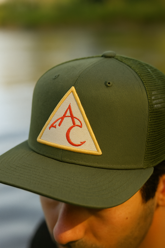 Angry Carp Snapback Cap Army Green