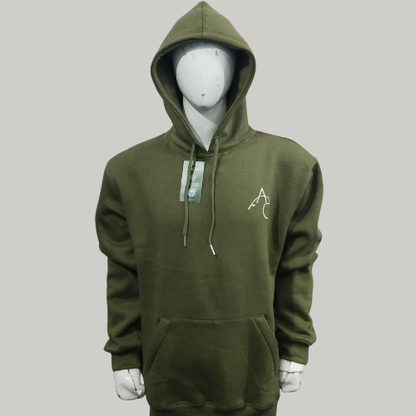 Angry Carp Hoodie Militair Groen | Respect the Night, Fear the Silence